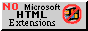 a gif saying no Microsoft HTML is used